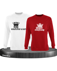 Queen of everything and King of everything that's left rot weiß