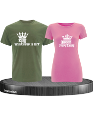 Queen of everything and King of everything that's left Couple T-Shirt