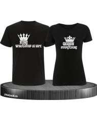 Queen of everything and King of everything that's left Couple T-Shirt