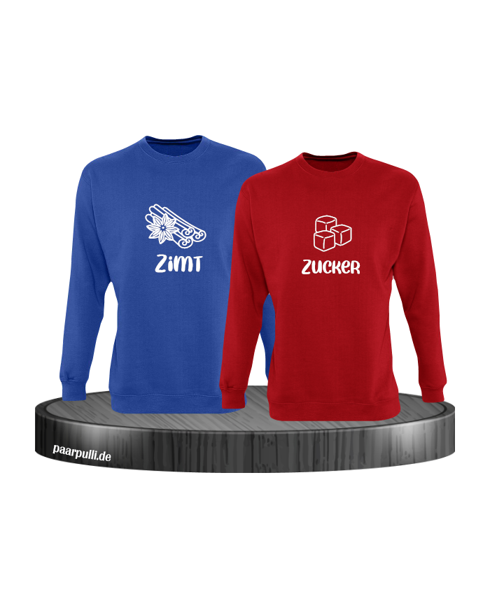 Zimt und Zucker blau rot