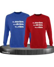 Du meins, Ich deins, Wir eins blau rot