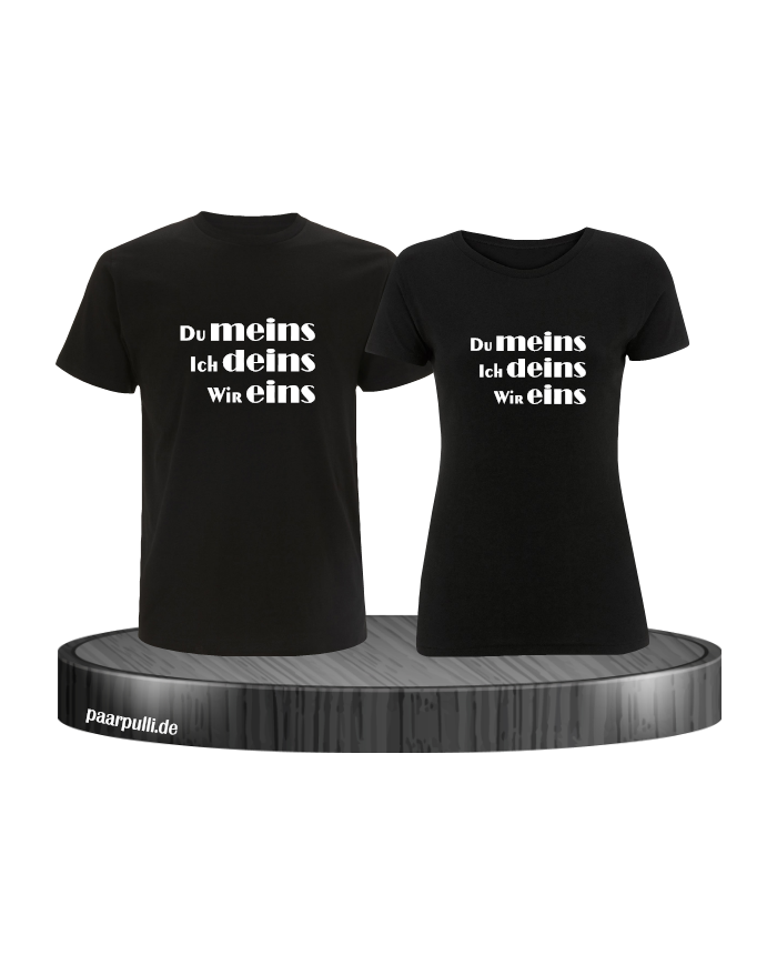 Du meins, Ich deins und Wir eins schwarz