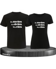 Du meins, Ich deins und Wir eins schwarz