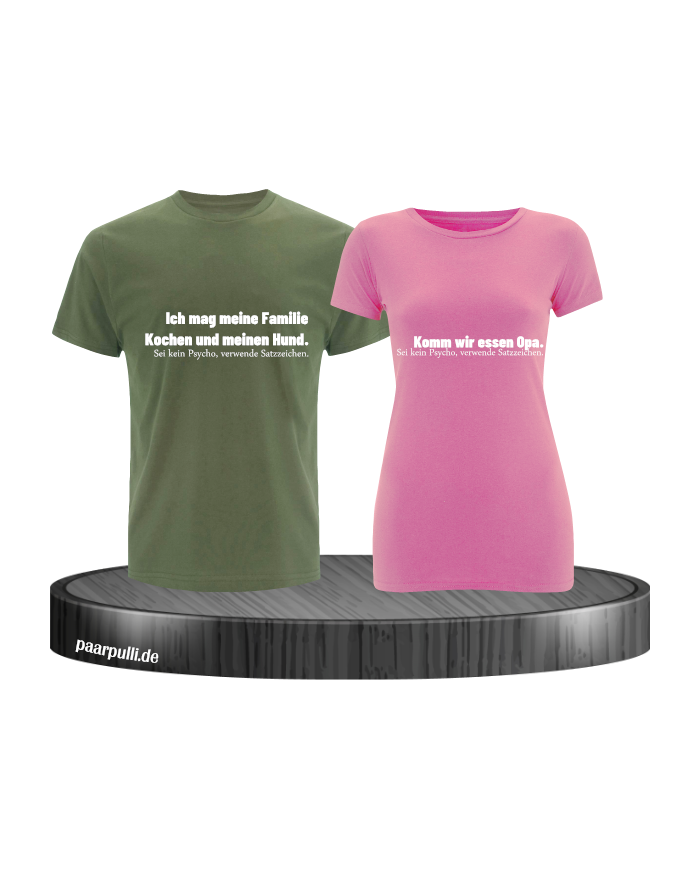 Verwende Satzzeichen khaki rosa