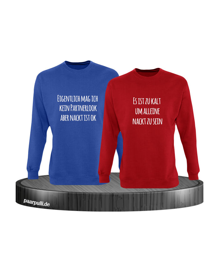 Eigentlich mag ich kein Partnerlook blau rot