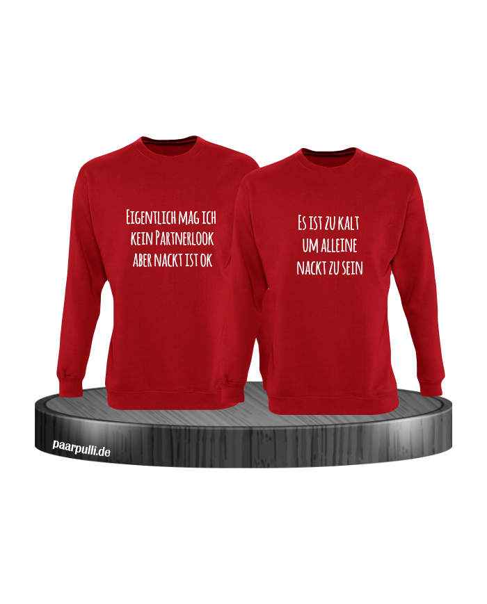 Eigentlich mag ich kein Partnerlook rot