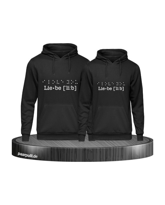 Ich liebe dich Blindenschrift schwarz