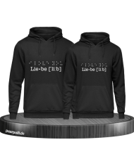 Ich liebe dich in Blindenschrift Couple Hoodie