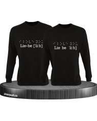 Ich liebe dich in Blindenschrift schwarz