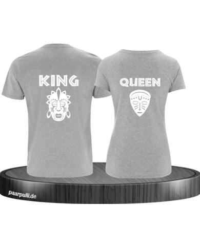 King und Queen Tribal Mask grau King und Queen Tribal Mask grau