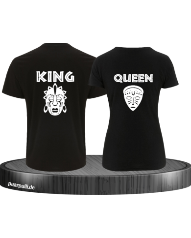 King und Queen Tribal Mask schwarz King und Queen Tribal Mask schwarz