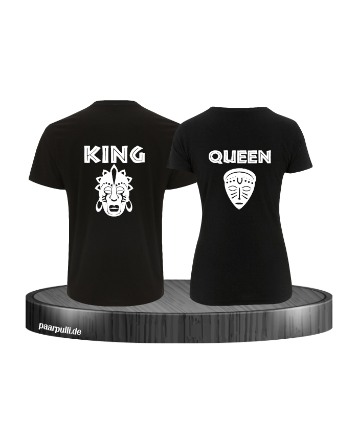 King und Queen Tribal Mask schwarz