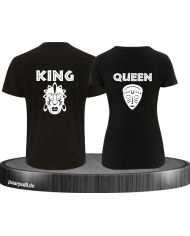 King und Queen Tribal Mask schwarz