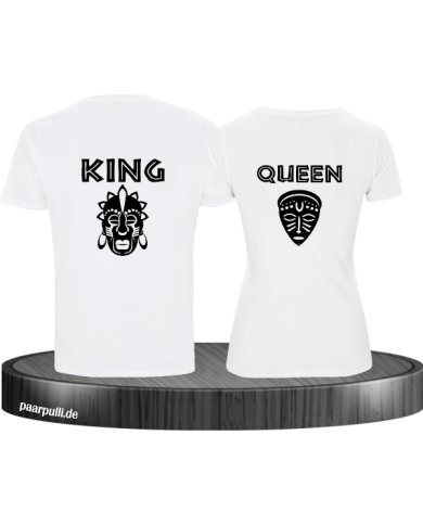 King und Queen Tribal Mask weiß King und Queen Tribal Mask weiß