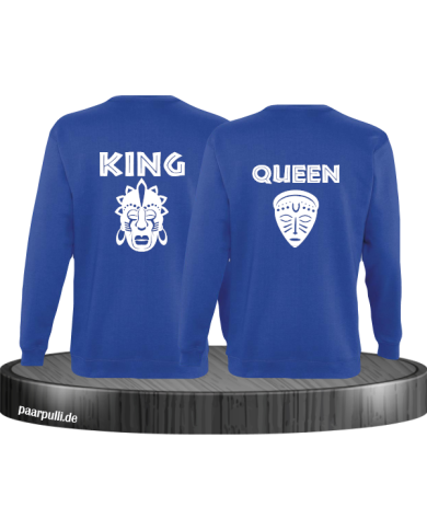 King und Queen Tribal Mask blau King und Queen Tribal Mask blau