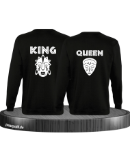 King und Queen Tribal Mask schwarz