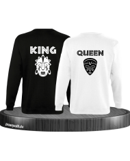 King und Queen Tribal Mask schwarz weiß