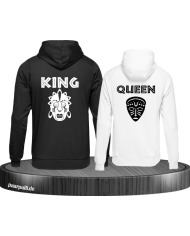 King und Queen Tribal Mask schwarz weiß