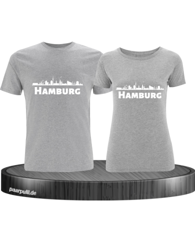 Hamburg mit Skyline grau
