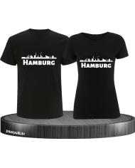 Hamburg mit Skyline schwarz