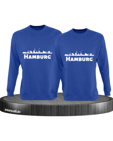 Hamburg mit Skyline Couple Sweatshirt