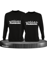 Hamburg mit Skyline schwarz