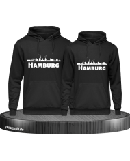 Hamburg mit Skyline schwarz