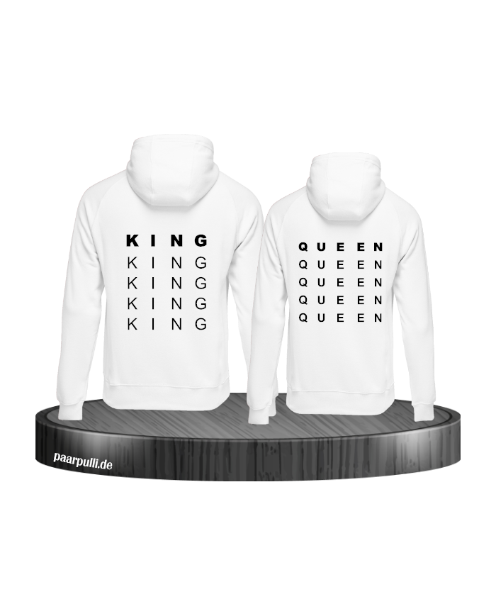 King und Queen untereinander weiß