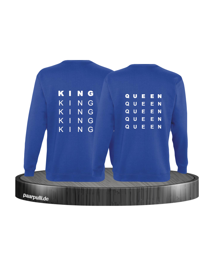 King und Queen untereinander blau