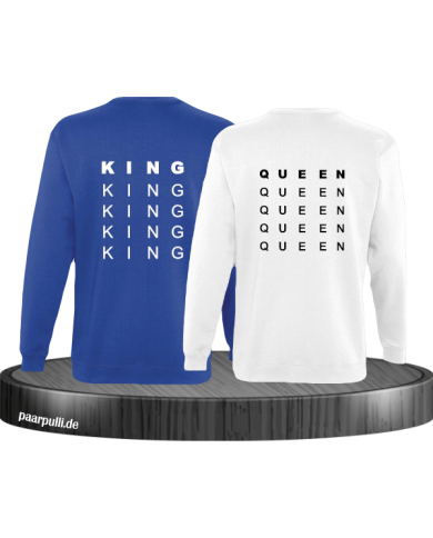 King und Queen untereinander blau weiß King und Queen untereinander blau weiß