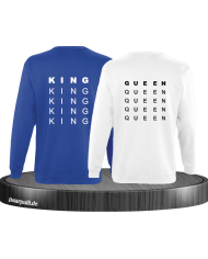 King und Queen untereinander blau weiß