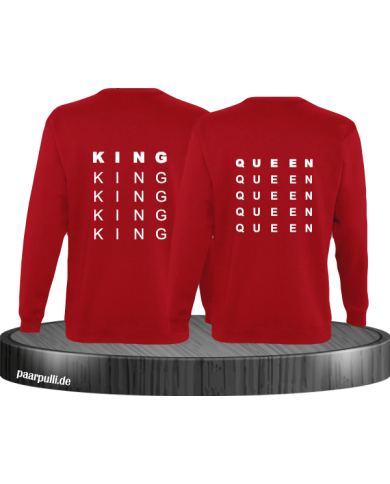 King und Queen untereinander rot King und Queen untereinander rot