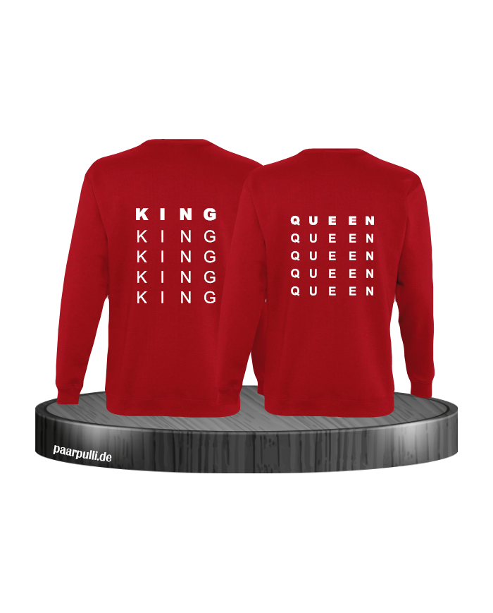 King und Queen untereinander rot