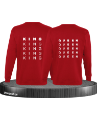 King und Queen untereinander rot