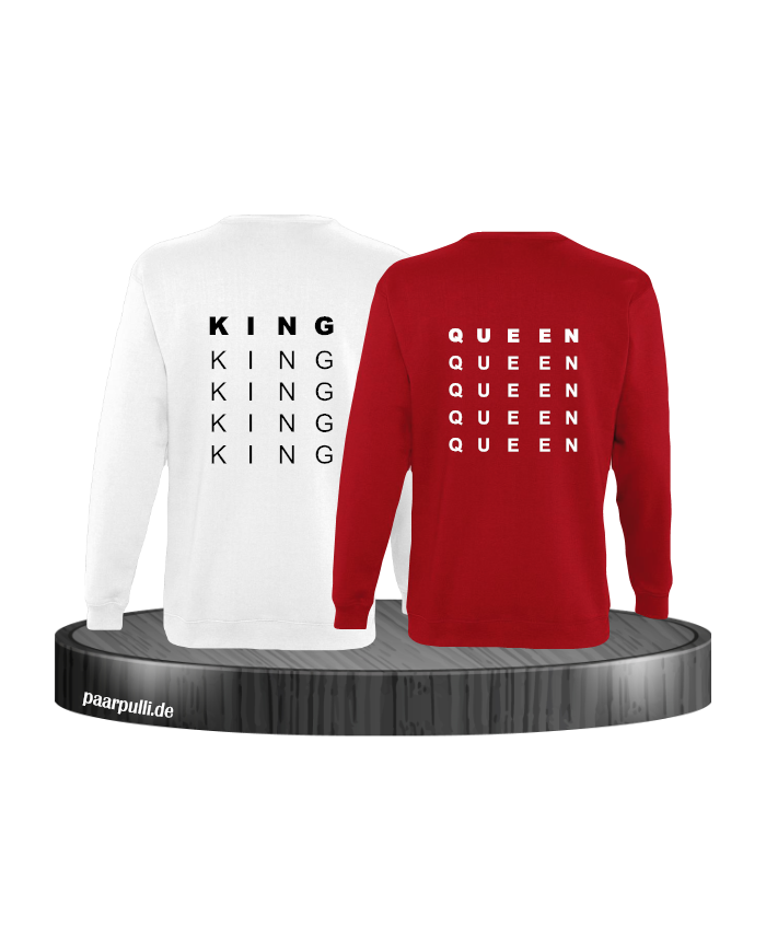 King und Queen untereinander rot weiß