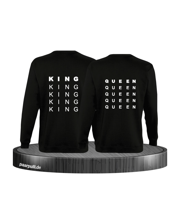 King und Queen untereinander schwarz