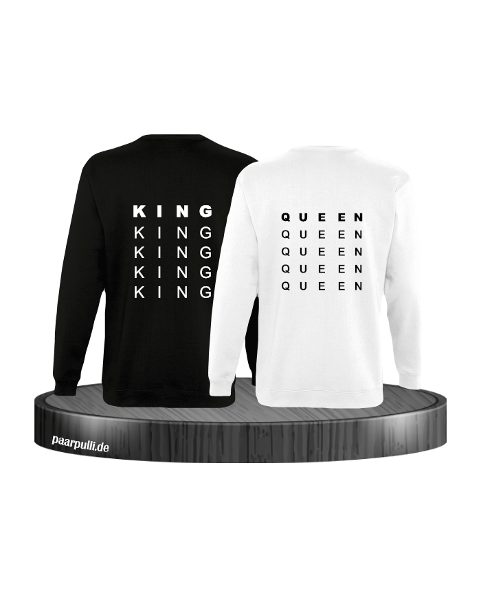 King und Queen untereinander schwarz weiß
