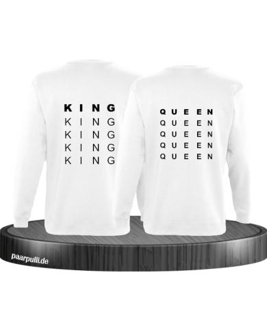 King und Queen untereinander weiß King und Queen untereinander weiß