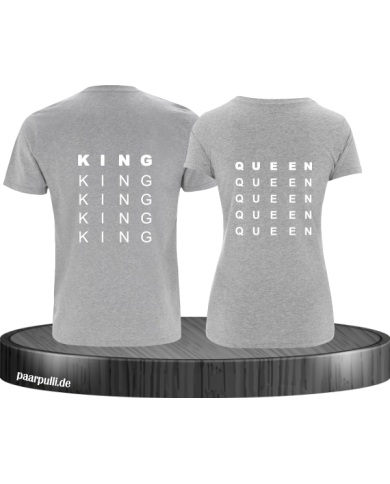 King und Queen untereinander Couple T-Shirt