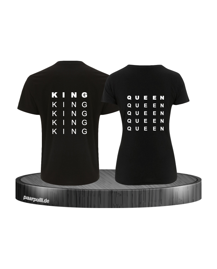 King und Queen untereinander schwarz