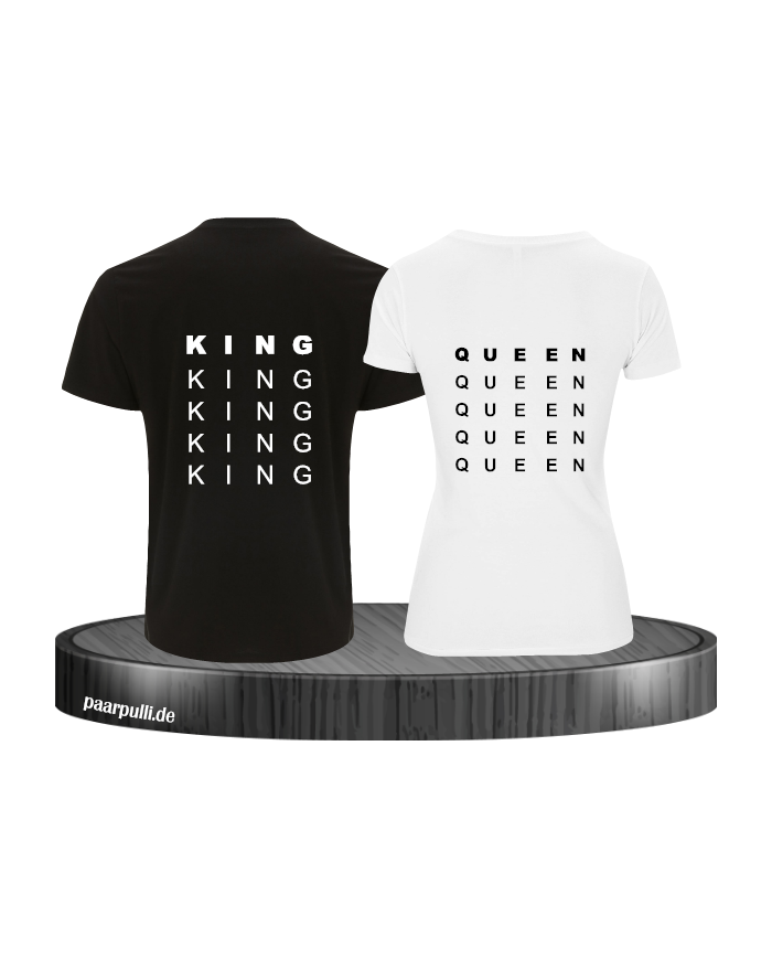 King und Queen untereinander schwarz weiß