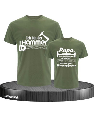 Du bist der Hammer Partnerlook T-Shirts für Vater und Kind