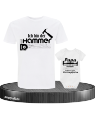 Du bist der Hammer Partnerlook T-Shirt für Vater und Baby