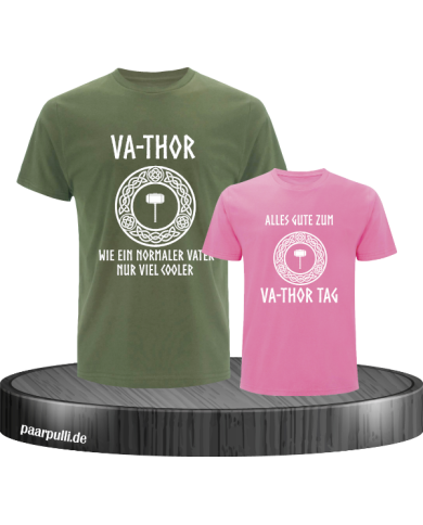 Va-Thor Partnerlook T-Shirts für Vater und Kind