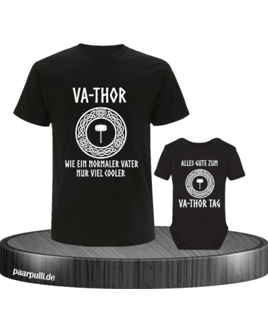 Va-Thor Partnerlook T-Shirt für Vater und Baby