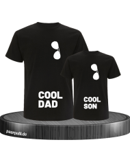 Cool Dad und Cool Son Partnerlook T-Shirts für Vater und Sohn