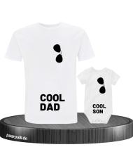 Cool Dad und Cool Son weiß