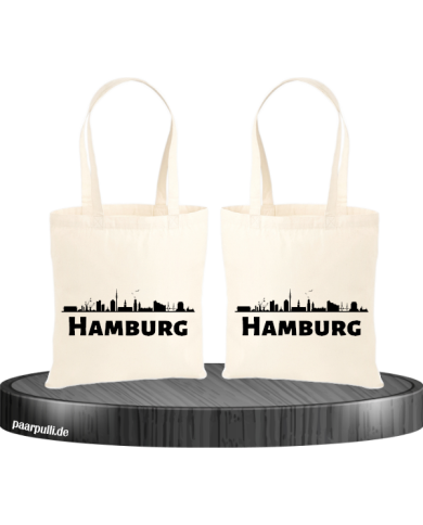 Hamburg Partnerlook Jutebeutel Hamburg Partnerlook Jutebeutel