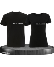 Römisch Wunschdatum schwarz