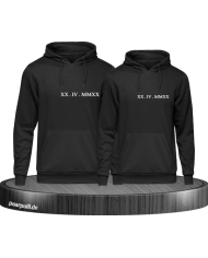 Römisch Wunschdatum schwarz